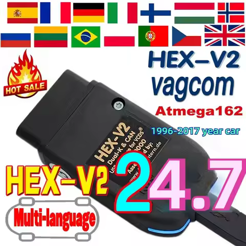 2024 Newest VagCom 23.11 Vcds Hex Can V2 2024 Vag ComOBD2 Diagnostic Cable Multi-Language OBD2 Scann