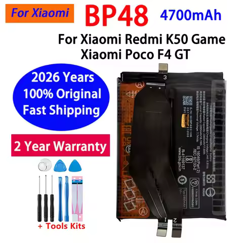 2026 Years 4700mAh Original For Xiao Mi Battery Phone Battery BP48 For Xiaomi Redmi K50 Game / Poco 