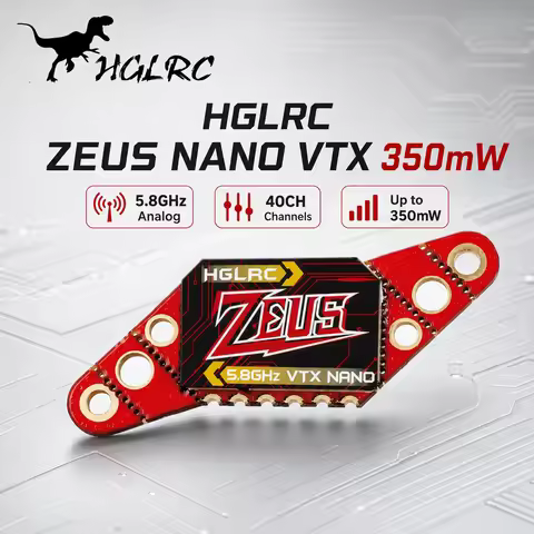 HGLRC Zeus Nano VTX 350mW 5.8GHz 40CH Analog FPV Video Transmitter IRC Tramp Built in Microphone for