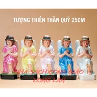 2 SPIRIT STATUES 25CM