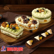 20 Hộp nhựa cứng chữ nhật cao 5cm đựng bánh lạnh tiramisu mousse panna cotta - GD1250 - Hộp đựng son