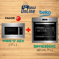 [FREE DELIVERY WITHIN KLANG VALLEY ONLY] BEKO BUILT-IN OVEN BIM16300XC &amp; FAGOR Built-In Microwave MWB 17 AEX