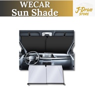 WeCar Roll-Type Front Sun Shade for Honda Civic FK7/FC1 – UV Protection, Adjustable, Universal Fit