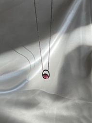 7.5 克拉盧比來碧璽蛋面墜飾項鍊