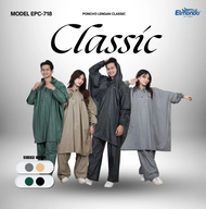 Jas Hujan Ponco Celana Elmondo CLASSIC 718 - Mantel Stelan Poncho Lengan Dewasa Pria dan Wanita