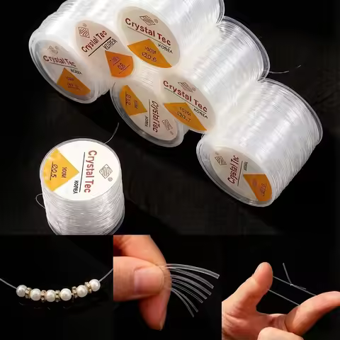 1Roll Transparent Crystal Stretch Wire DIY Beading Jewelry Making Wire Bracelet Necklace Jewelry Acc