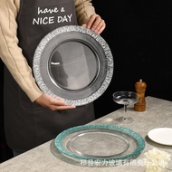 Plate Creative Stroke Glass Western Food Household CC6N