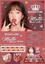 Hasaya Girl MATTE MINI LIPS HH-1023 ลิปแมทช์แท่งมินิ (6packs in a box)
