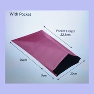 PINK COURIER BAG (M SIZE WITH POCKET)