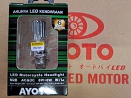 (NR3D) GROSIR LAMPU DEPAN MOTOR LED AYOTO M2B H6 ACDC PUTIH-KUNING