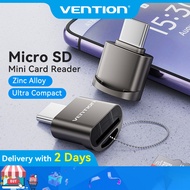 Vention Card Reader USB 2.0 Type C 512G Zinc Alloy TF Single Card Reading With Keychain Easy Read Fo