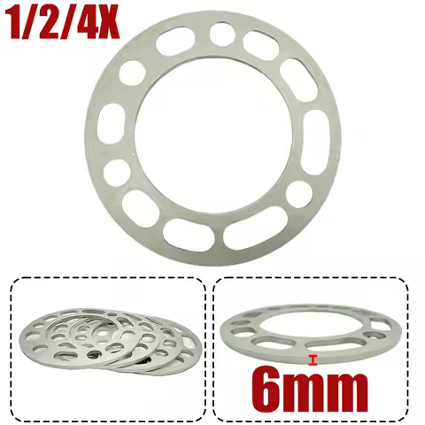 1/2/4X Universal Car Wheel Spacer Adapter 6X139.7 6mm Aluminum Alloy 6 Hole ET Wheel Tire Spacer Shi