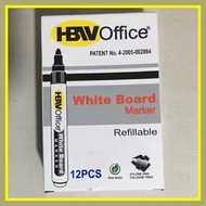✎ ✶ ☎    Double H 12pcs/1box HBW White Board Marker Black Ink Refillable Whiteboard Marker Markers