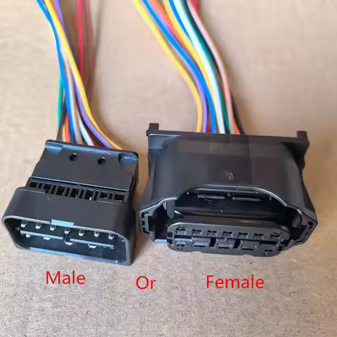 12 Pin/Way Male Or Female Headlight Connector Lamp Plug With Wire For BMW X1 X5 F15 X6 Mini E90 E92 