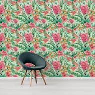 LAMEX EUROPEAN WALLPAPER | #77002 CASANOVA - MODERN COLORFUL TROPICAL LEAF DESIGN WALLPAPER