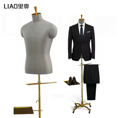 man life size mannequin half body torso suits shoes display stand jacket dummy headless with wheels 