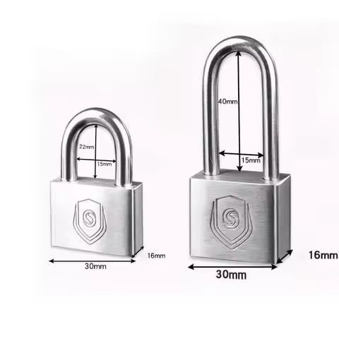 2pcs 304 stainless steel Same Key Padlock Waterproof Antirust, Multifunctional Padlock,30mm Anti-The