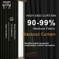 ViewCraft CURTAIN Heavy Blackout Drapes - Soundproof Anti-Fading Living Room Bedroom Malaysia Ready 
