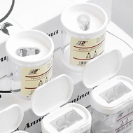 Mini Double Hole Sharpener, with Cover Stationary Manual White Transparent
