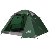 2-3 Person Tent Backpacking Tent, Waterproof Windproof 4 Season Tent for Camping, Easy Setup Two Per