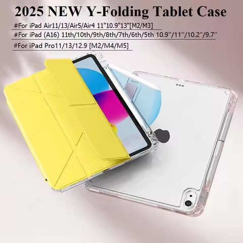 Y-Folding Case for iPad Air11 13 inch M3 M2 2025/2024 Pro11 13'' M5 M4 A16 11th Air 4 5 10th 9th 10.