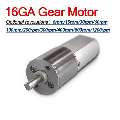 16GA-050 Gear Motor DC 12V 6RPM-1200RPM Reduction Speed MIcro Metal Gearbox Motor High Torque PWM DC