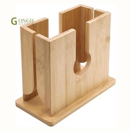 Wood Bagel Slicer Holder Wood Bagel Cutter Anti Slip Bread Cutter Slicer for Large Bagels English Mu