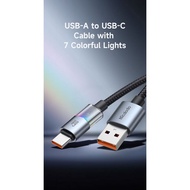MCDODO CA-818 1.2 METER 6A FAST CHARGE TYPE-C CABLE WITH 7 COLORFUL LIGHTS