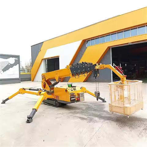 Spider Crane 360 Spin 8-20m 1.5t Mini Crane Towable Telescopic Boom Lift Electric Diesel Hydraulic S