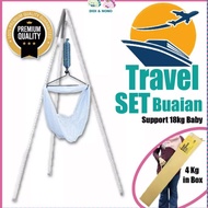 Rangka Buaian Bayi | Tripod Type Baby Cradle UP TO 18KG /Spring Cot TRAVEL SET , buaian bayi