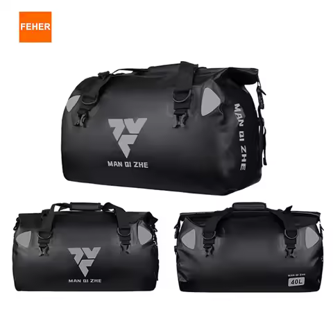 FEHER Motorcycle Tail Bag Waterproof Ventilation and Heat Dissipation 40L Large Capacity Expandable 