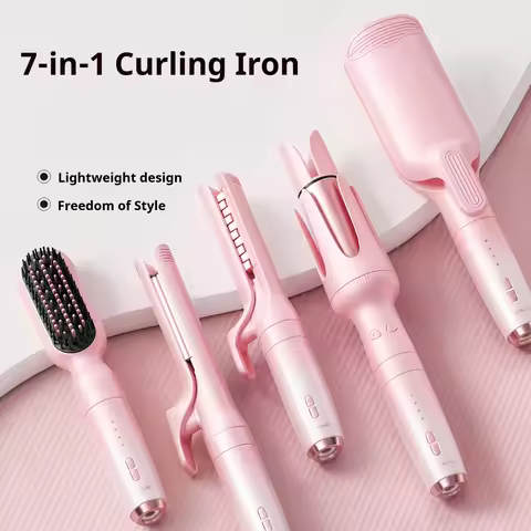 Multi Styling Automatic Hair Curler Interchangeable Heads 2 Billion Negative Ions 4 Temperature Sett