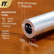 FUYI Aluminum tube ID 5.1mm 6.1mm 7.1mm 8.1mm 10.1mm alloy round tube OD 7-16mm inner diameter  6.1m