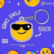 GANTUNGAN [ EMOJI 003 ] Emoticon Keychain Wedding Souvenir Birthday/ - Cute Acrylic Emoji Keychain