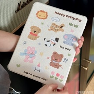 360 Rotation Protective Case For iPad 10.2 8 9th Air 4 5 Generation 9.7 10th 10.9 Mini 6 2022 Cartoon Zoo Cover with Pencil Holder