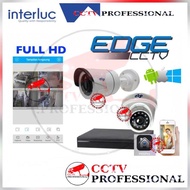 PAKET CCTV EDGE 2 CAMERA INDOOR OUTDOOR 5 MEGAPIXEL LENGKAP PLUS HDD