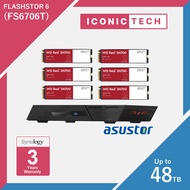 ASUSTOR FLASHSTOR 6 (FS6706T) M.2 NVMe SSD NAS Enclosure Kits (x2/x4/x6 2TB WD RED SN700) (x2/x4/x6 