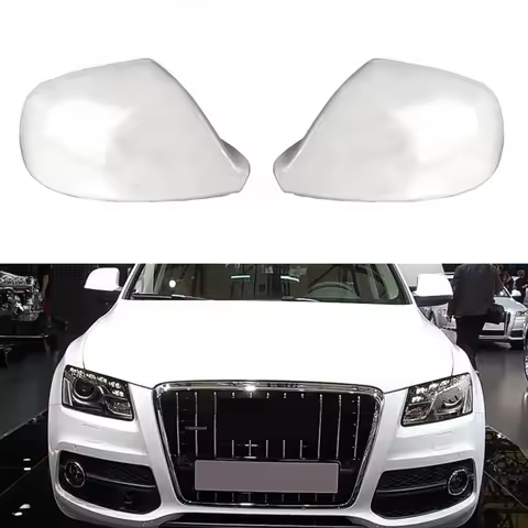 8R0857527A 8R0857528A Car Rear View Mirror Cover White Paint Reverse Mirror Shell For Audi Q5 2009 2