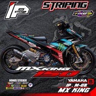 (cod) striping MX KING 150(monster energy)- sticker striping variasi list yamaha MX KING 150(monster