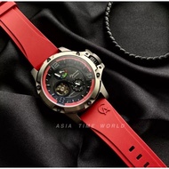 Alexandre Christie | AC 6295MPRTPBARE Special Edition Automatic Men Watch with Power Reserve Red Silicone Strap