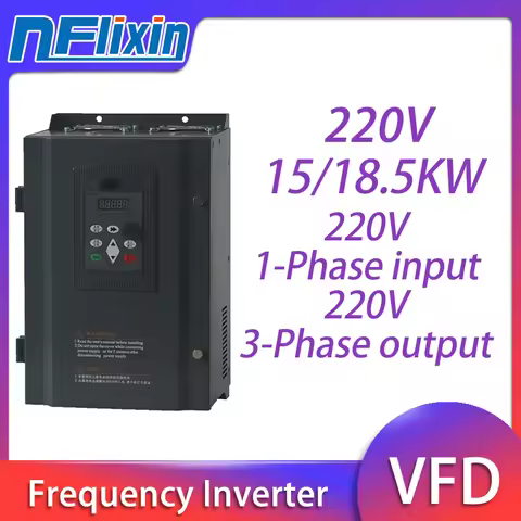 VFD 11KW 15KW 18.5KW 22KW 30kW 37KW 45KW 55KW 220V 3 Phase Output Frequency Converter/Adjustable Spe