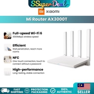 (Global)Xiaomi Router AX3000T Wifi 6 IPTV NFC Mesh 5Ghz  Gigabit 3000Mbps wireless speed '2+1' 5G ba