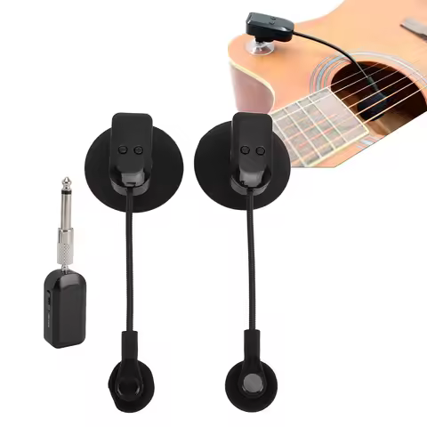 Wireless Instrument Microphone 2.4G Wireless 360° Rotation Guitar, Violin, Accordion, Guzheng Perfor