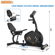 OneTwoFit Xe đạp tập gym tại nhà dụng cụ tập gym 4KG Bánh đà đạp xe tại nhà yên tĩnh tiện Đi kèm với