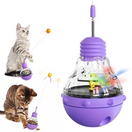SDRGJY กระพริบกระพริบได้ ของเล่นลูกบอลอาหารลูกแมว รูปร่างของหลอดไฟ แท่งทีเซอร์แมว ของเล่นไม้ทีเซอร์สำหรับสัตว์เลี้ยง ตลกๆ เอบีเอสเอบีเอส ของเล่นแก้วป้อนอาหารสัตว์เลี้ยง การเล่นเกม