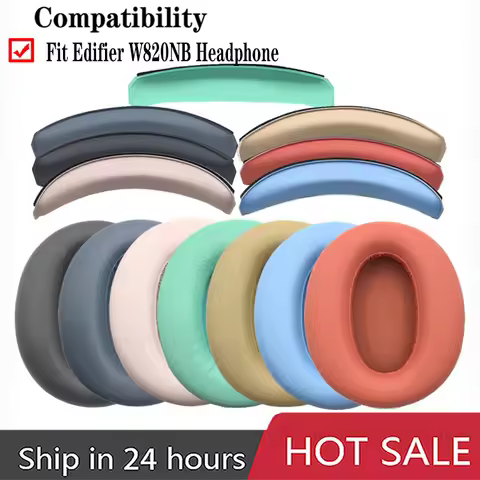 W820NB Replacement Soft Foam Earpads Headband for EDIFIER W820NB Headphones Ear Muffs Ear Pads Earmu