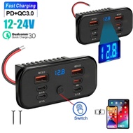 96W 112W QC3.0 PD Type C USB Quick Charger 3.0 with Voltage Switch Fast Charging 4/6 Ports Power Pan