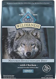Blue Buffalo Wilderness High Protein Natural Adult Dry Dog Food plus Wholesome Grains, Chicken 13 lb bag