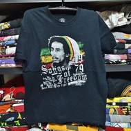 B00004 Chest 44 Length 278"/Bob Marley Second-Hand T-Shirt Vintage Brand Cartoon Band Fun Pattern