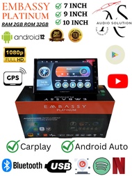 HEAD UNIT ANDROID EMBASSY 7 INCH PLATINUM RAM 2GB / ROM 32GB